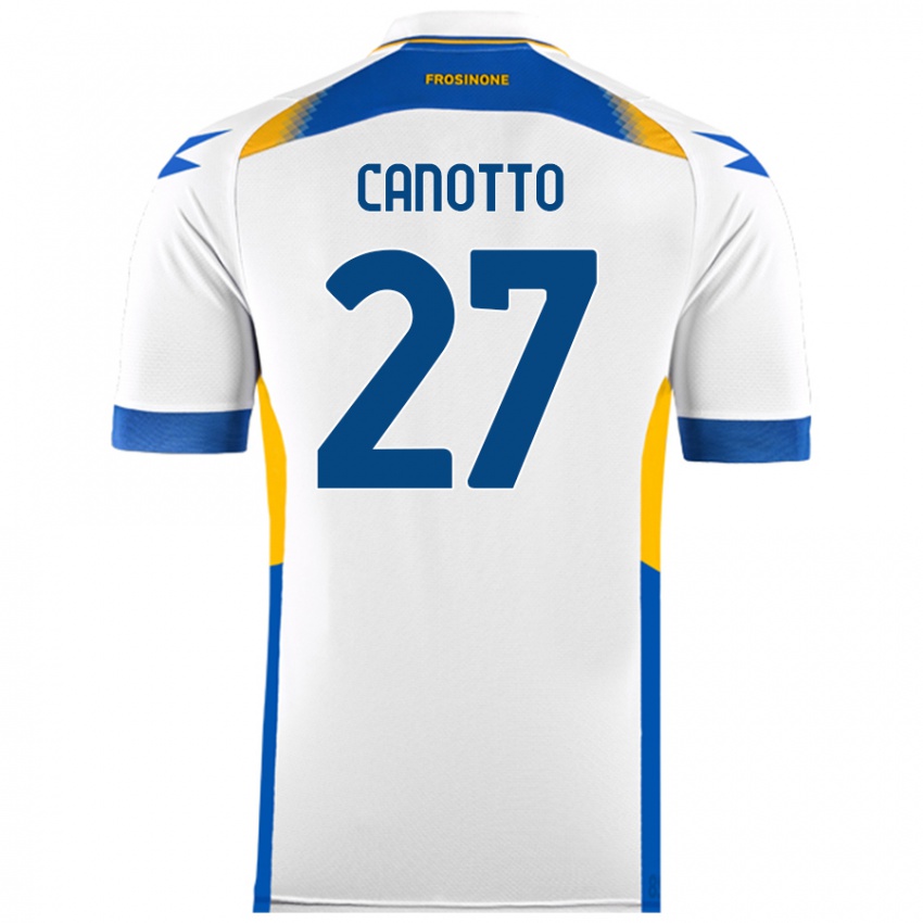 Niño Camiseta Luigi Canotto #27 Blanco 2ª Equipación 2024/25 La Camisa Argentina