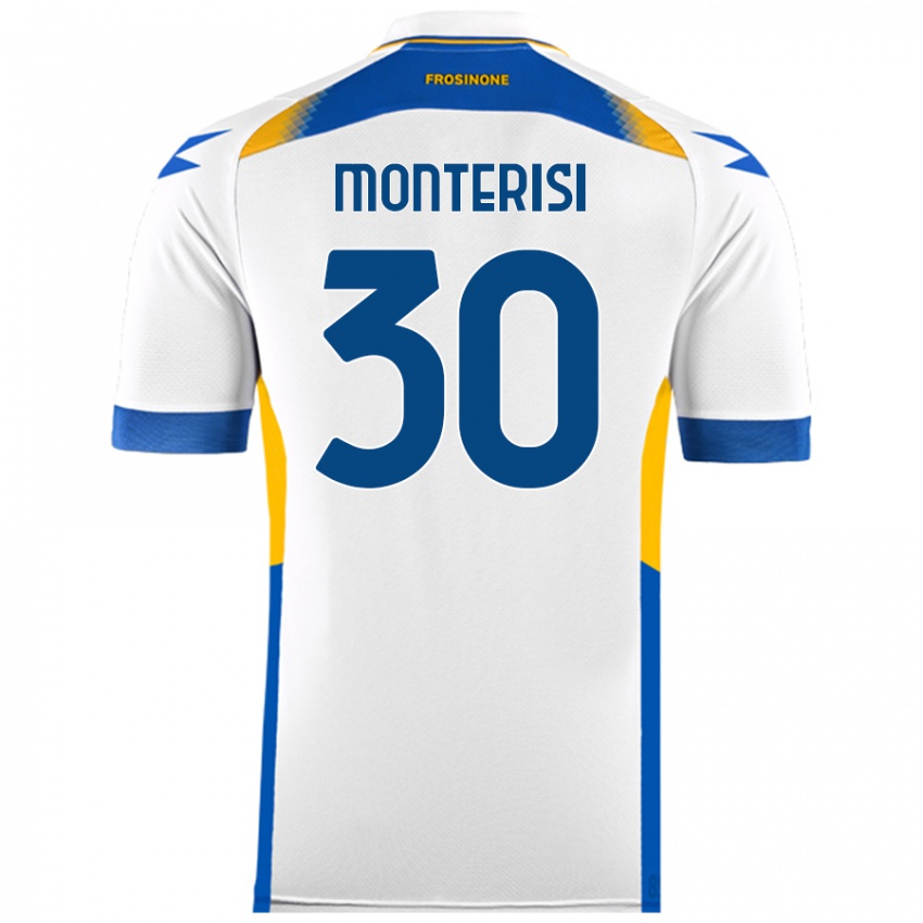 Niño Camiseta Ilario Monterisi #30 Blanco 2ª Equipación 2024/25 La Camisa Argentina