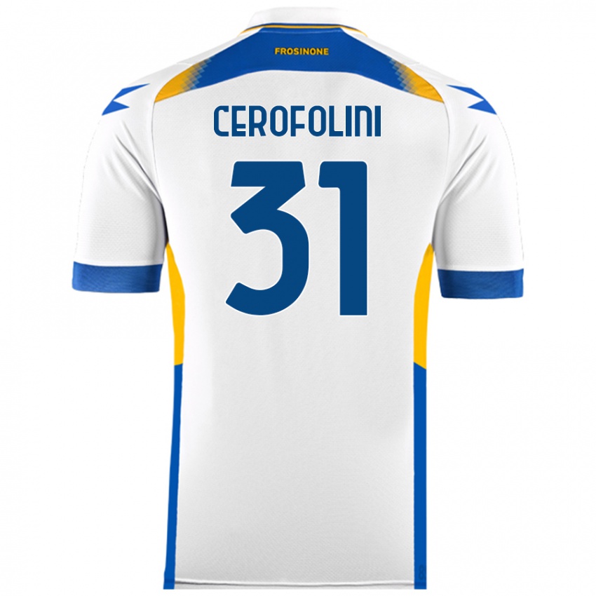 Niño Camiseta Michele Cerofolini #31 Blanco 2ª Equipación 2024/25 La Camisa Argentina