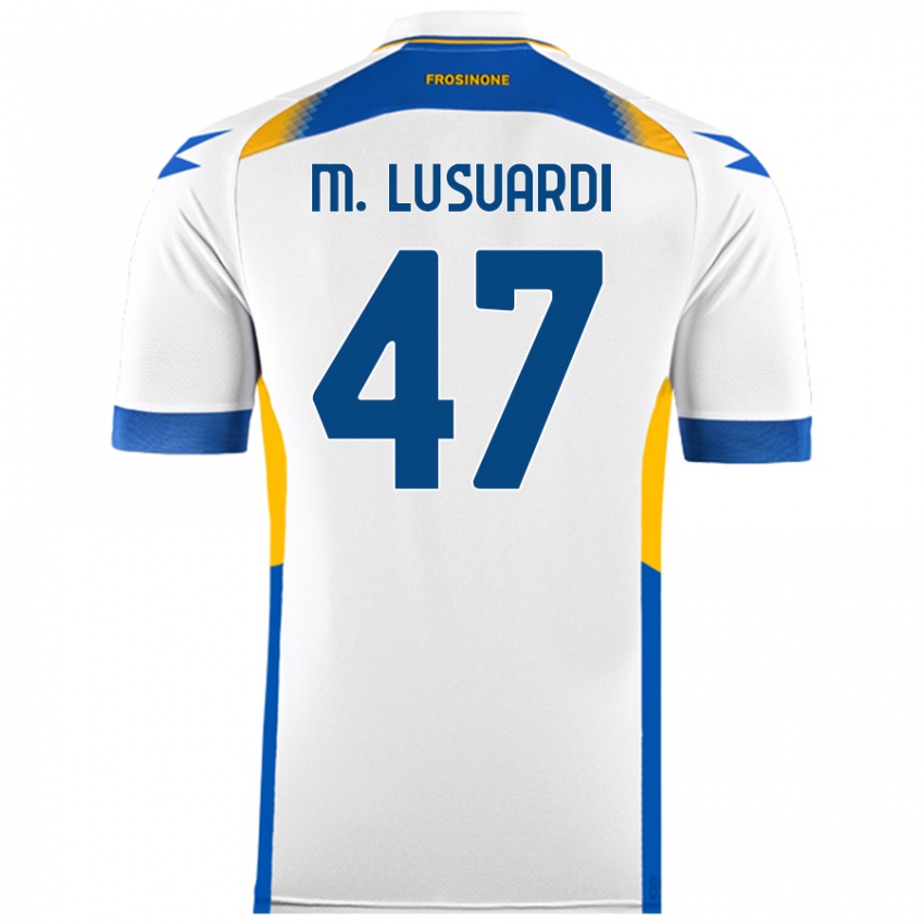 Niño Camiseta Mateus Lusuardi #47 Blanco 2ª Equipación 2024/25 La Camisa Argentina