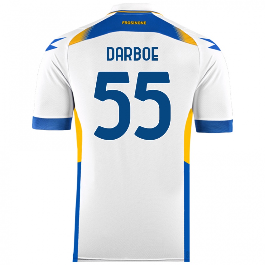 Niño Camiseta Ebrima Darboe #55 Blanco 2ª Equipación 2024/25 La Camisa Argentina