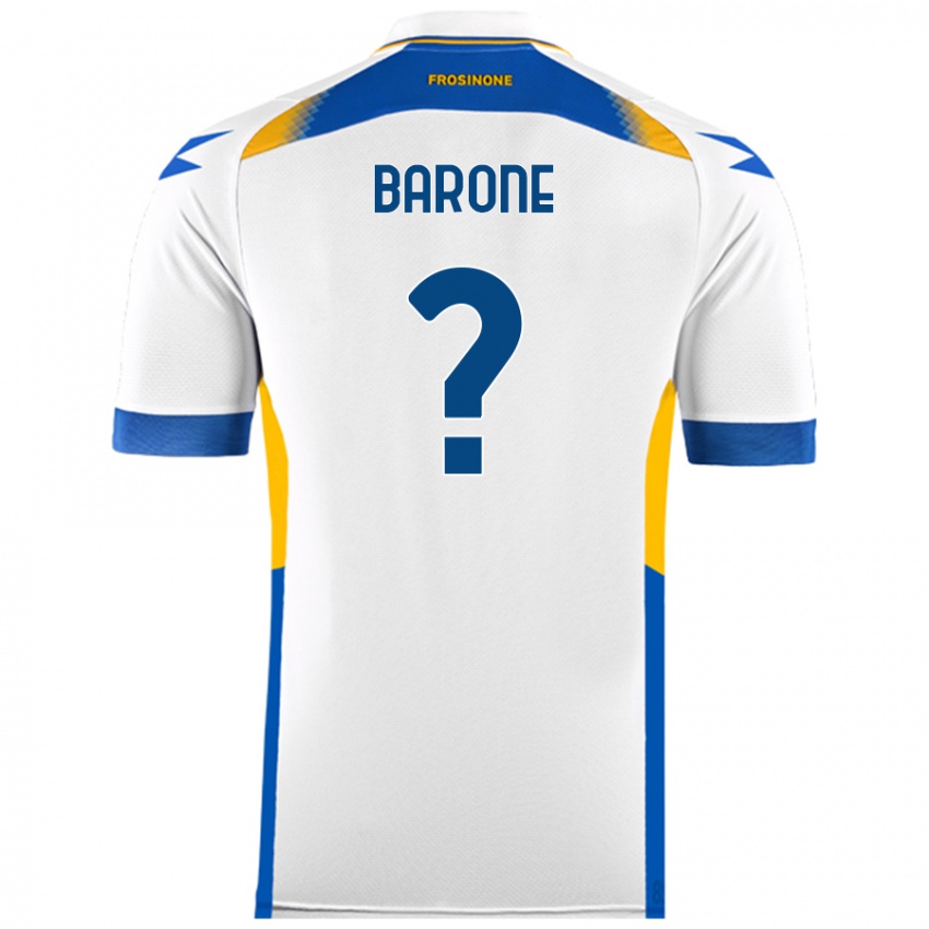 Niño Camiseta Filippo Barone #0 Blanco 2ª Equipación 2024/25 La Camisa Argentina