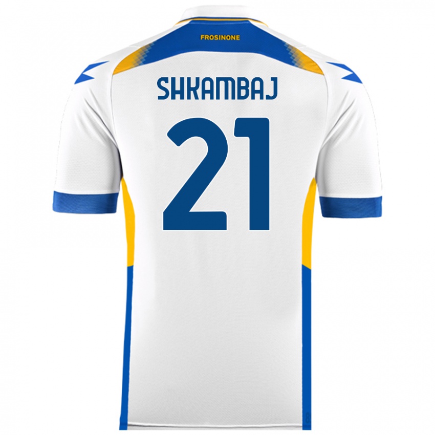 Niño Camiseta Ardit Shkambaj #21 Blanco 2ª Equipación 2024/25 La Camisa Argentina