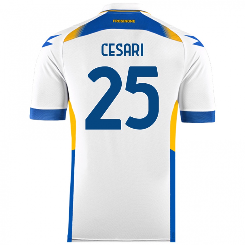 Niño Camiseta Nicolò Cesari #25 Blanco 2ª Equipación 2024/25 La Camisa Argentina