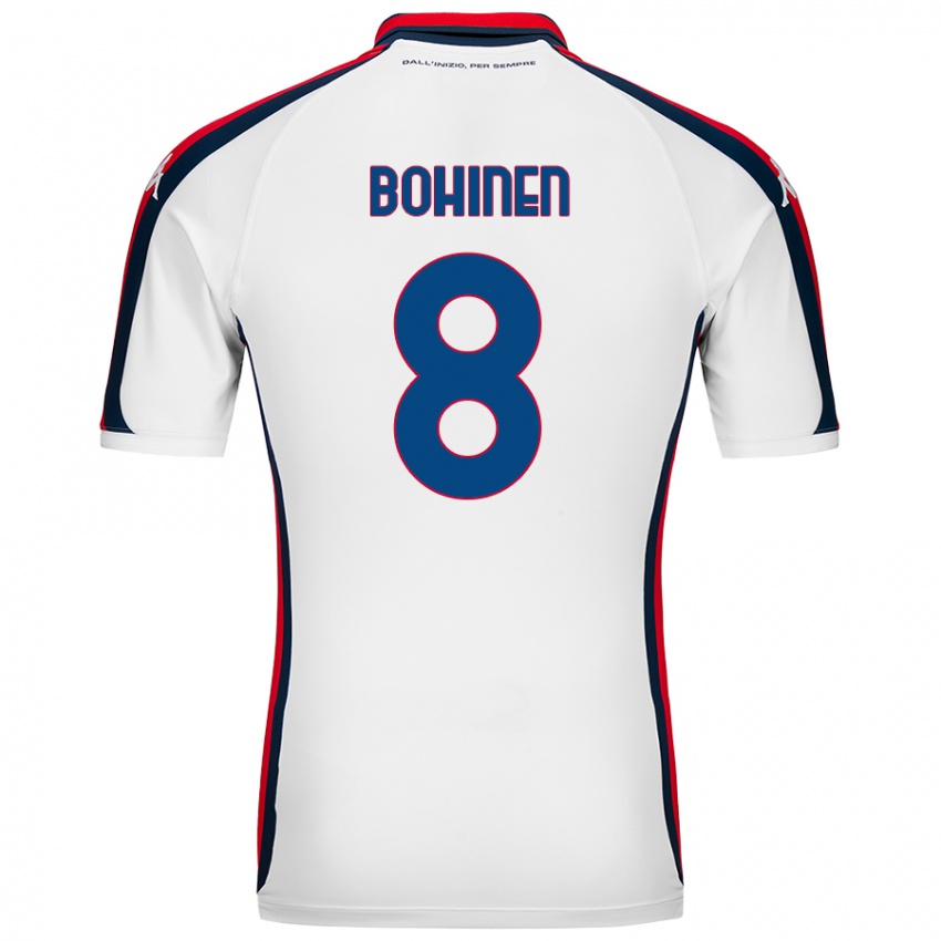 Niño Camiseta Emil Bohinen #8 Blanco 2ª Equipación 2024/25 La Camisa Argentina