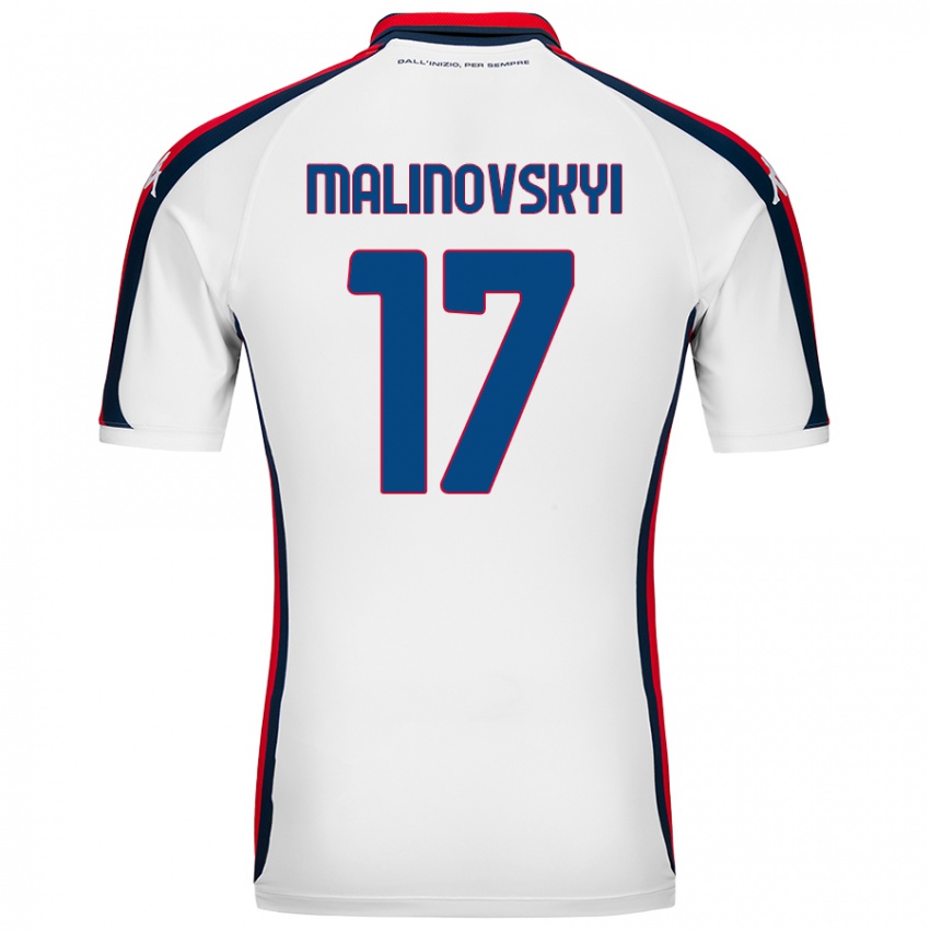 Niño Camiseta Ruslan Malinovskyi #17 Blanco 2ª Equipación 2024/25 La Camisa Argentina