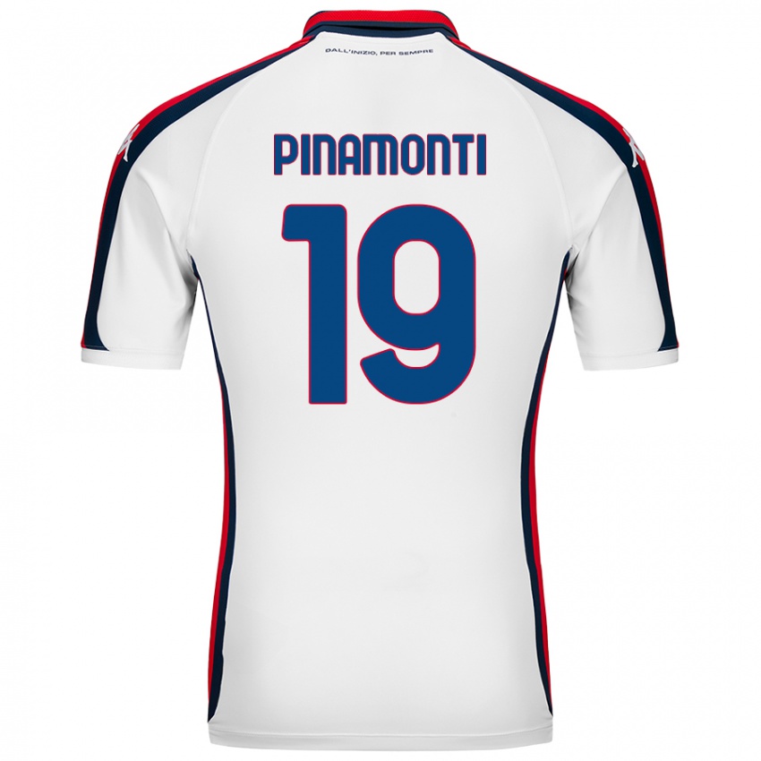 Niño Camiseta Andrea Pinamonti #19 Blanco 2ª Equipación 2024/25 La Camisa Argentina