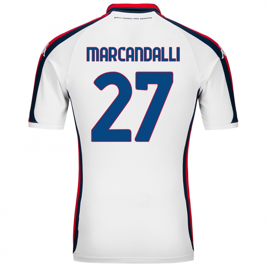 Niño Camiseta Alessandro Marcandalli #27 Blanco 2ª Equipación 2024/25 La Camisa Argentina