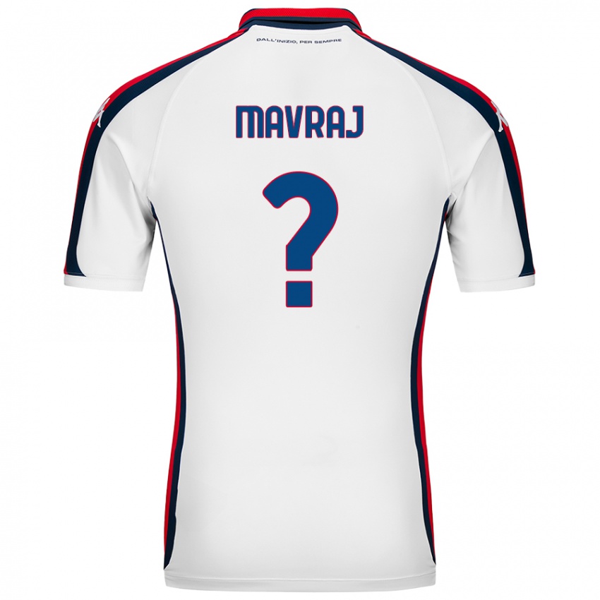 Niño Camiseta Indrit Mavraj #0 Blanco 2ª Equipación 2024/25 La Camisa Argentina