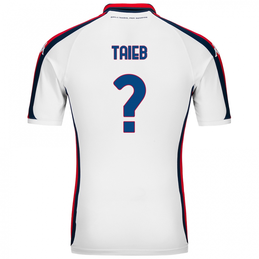 Niño Camiseta Chad Taieb #0 Blanco 2ª Equipación 2024/25 La Camisa Argentina