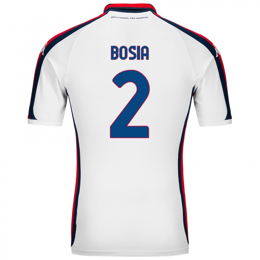 Niño Camiseta Davide Bosia #2 Blanco 2ª Equipación 2024/25 La Camisa Argentina