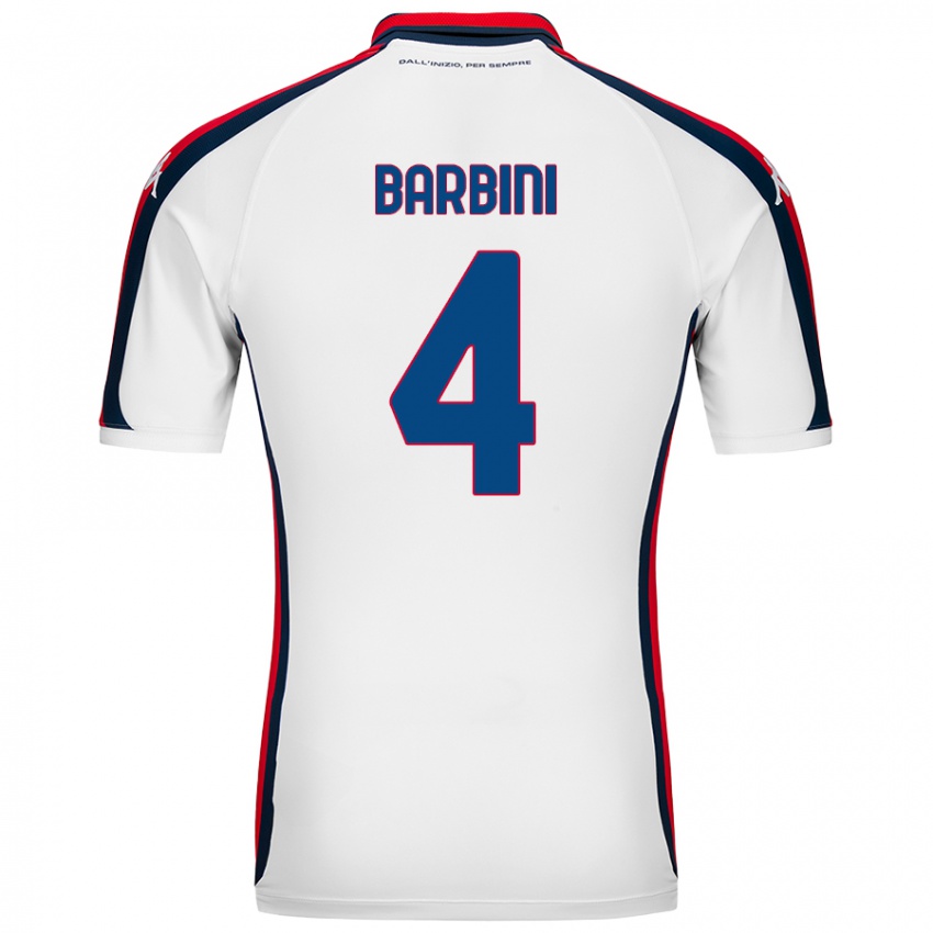 Niño Camiseta Matteo Barbini #4 Blanco 2ª Equipación 2024/25 La Camisa Argentina