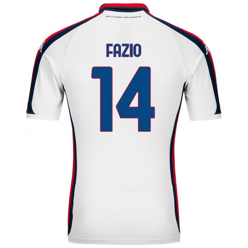 Niño Camiseta Tommaso Fazio #14 Blanco 2ª Equipación 2024/25 La Camisa Argentina