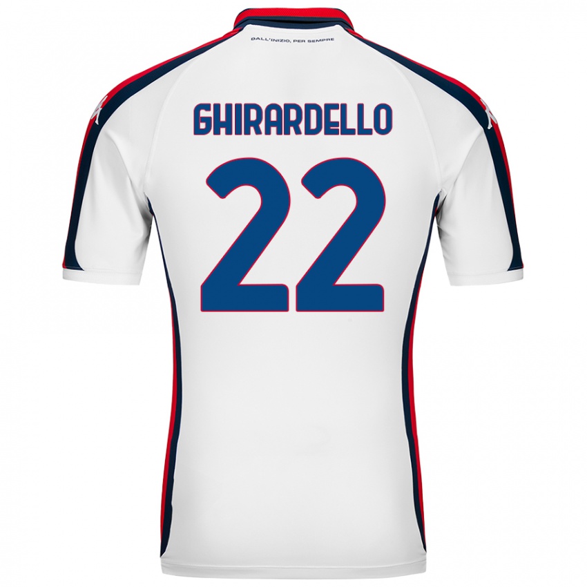 Niño Camiseta Tommaso Ghirardello #22 Blanco 2ª Equipación 2024/25 La Camisa Argentina