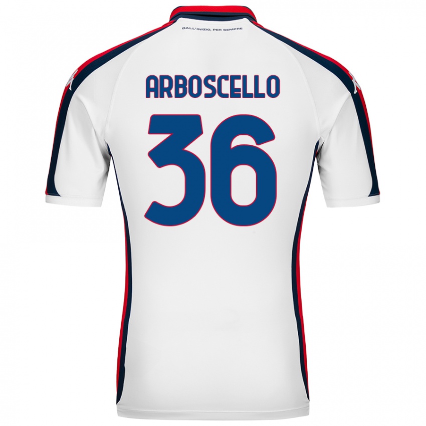 Niño Camiseta Riccardo Arboscello #36 Blanco 2ª Equipación 2024/25 La Camisa Argentina