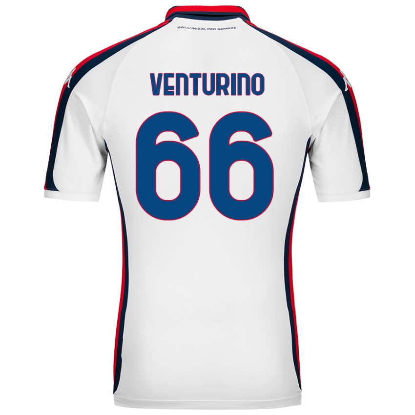 Niño Camiseta Lorenzo Venturino #66 Blanco 2ª Equipación 2024/25 La Camisa Argentina