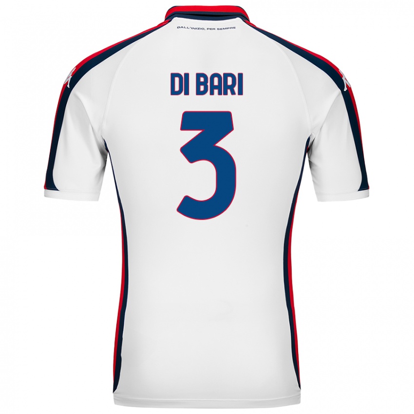 Niño Camiseta Martina Di Bari #3 Blanco 2ª Equipación 2024/25 La Camisa Argentina