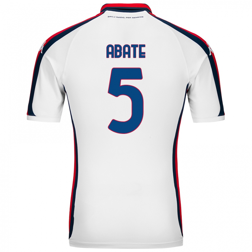 Niño Camiseta Giada Abate #5 Blanco 2ª Equipación 2024/25 La Camisa Argentina