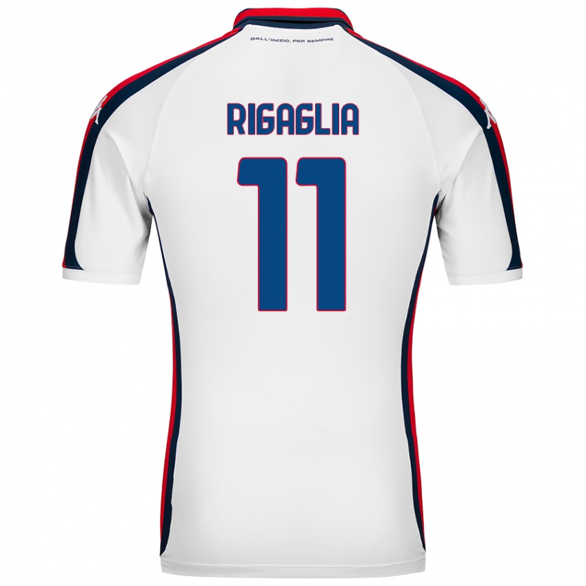 Niño Camiseta Alison Rigaglia #11 Blanco 2ª Equipación 2024/25 La Camisa Argentina