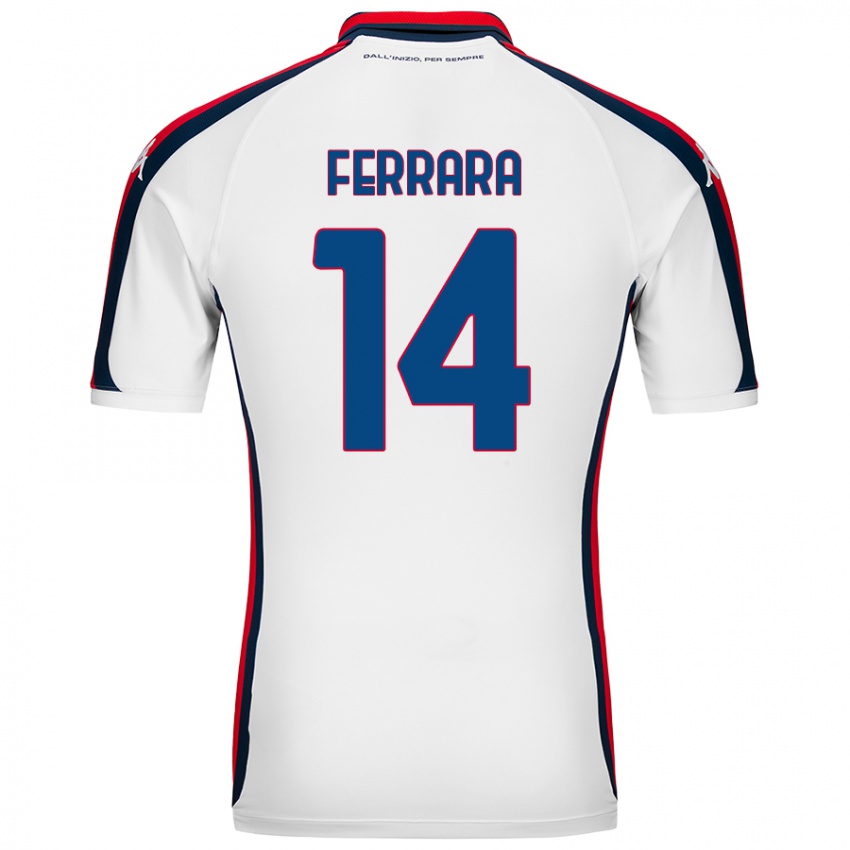 Niño Camiseta Anastasia Ferrara #14 Blanco 2ª Equipación 2024/25 La Camisa Argentina