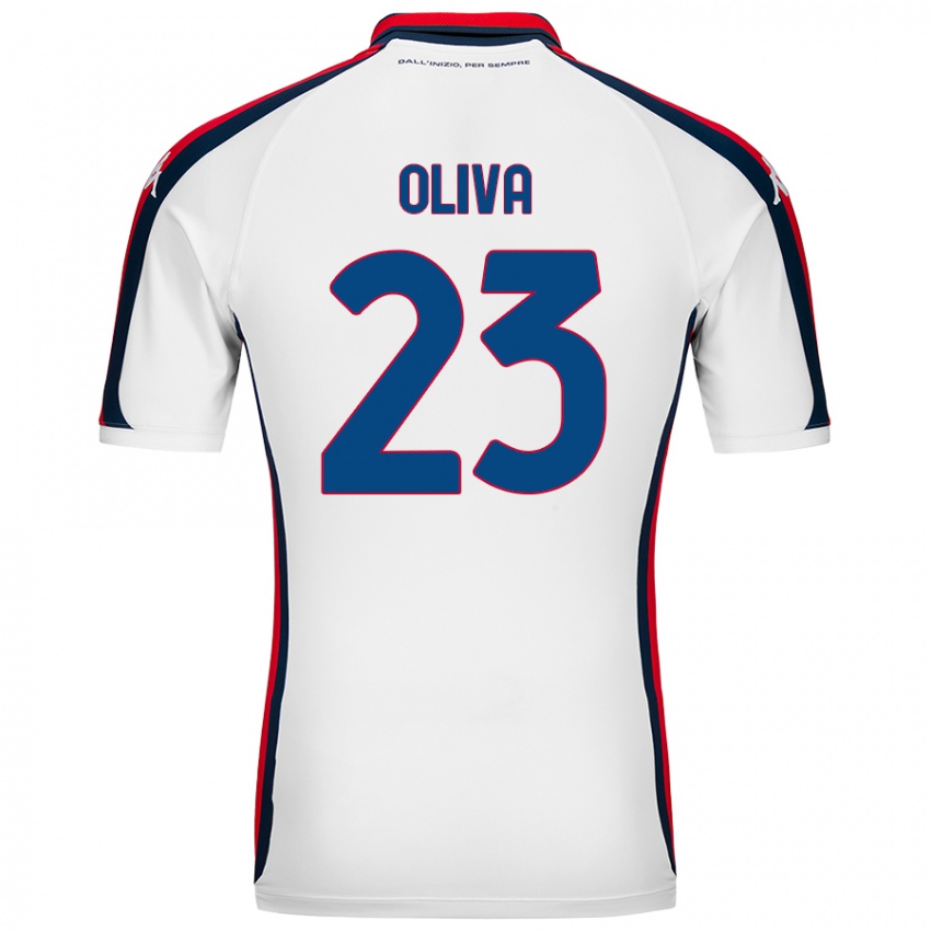 Niño Camiseta Eleonora Oliva #23 Blanco 2ª Equipación 2024/25 La Camisa Argentina