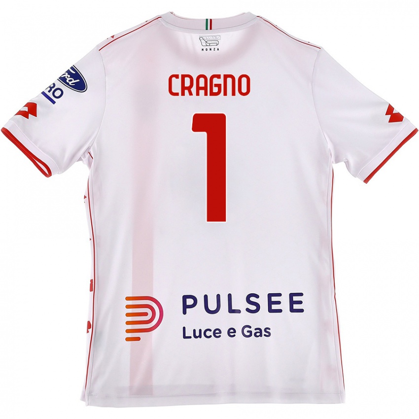 Niño Camiseta Alessio Cragno #1 Blanco Rojo 2ª Equipación 2024/25 La Camisa Argentina