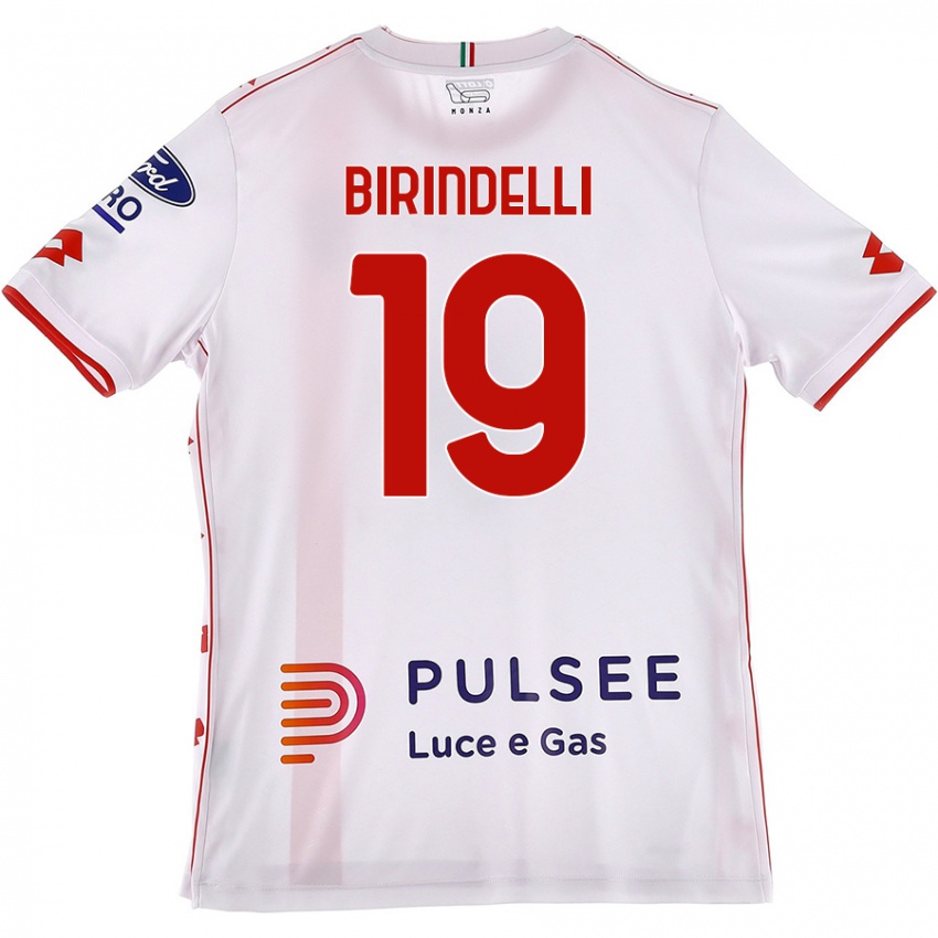 Niño Camiseta Samuele Birindelli #19 Blanco Rojo 2ª Equipación 2024/25 La Camisa Argentina