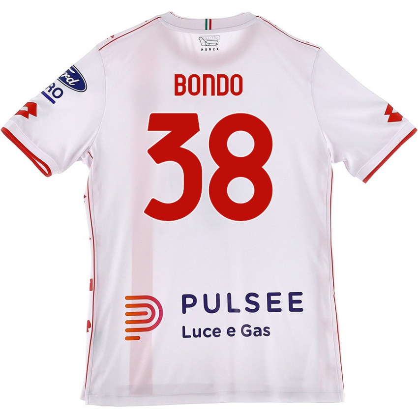 Niño Camiseta Warren Bondo #38 Blanco Rojo 2ª Equipación 2024/25 La Camisa Argentina