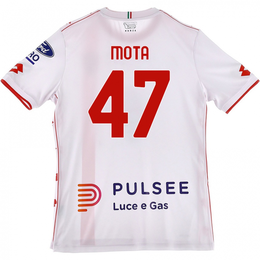 Niño Camiseta Dany Mota #47 Blanco Rojo 2ª Equipación 2024/25 La Camisa Argentina