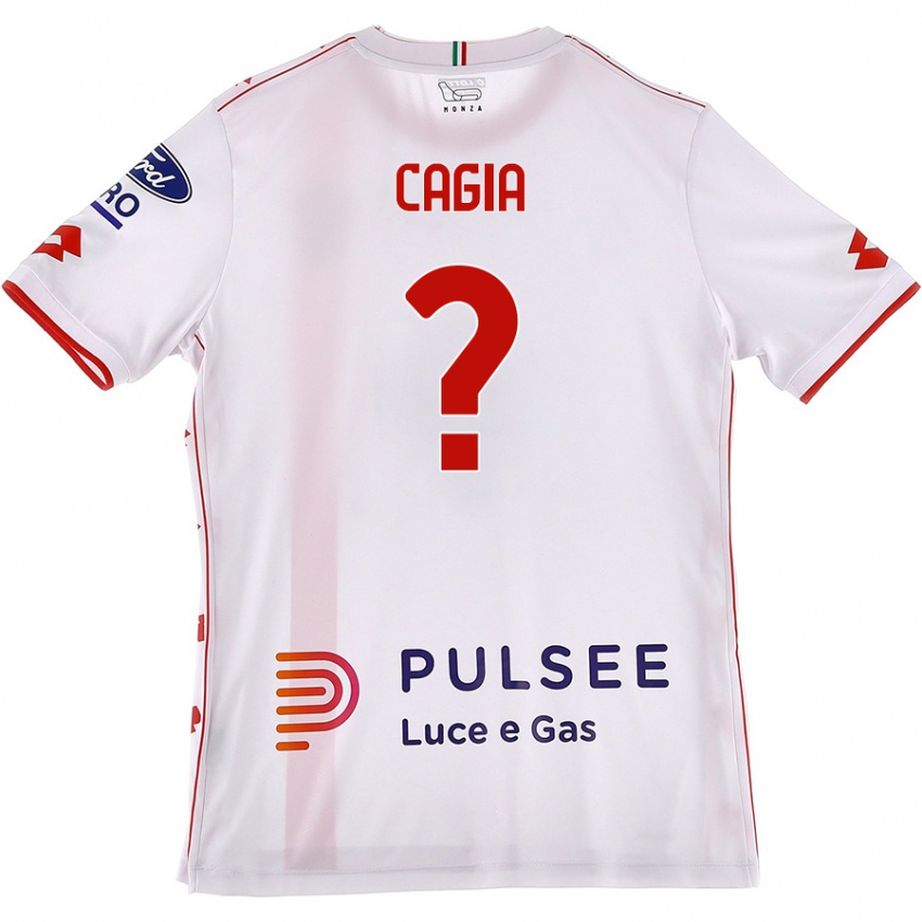 Niño Camiseta Gabriele Cagia #0 Blanco Rojo 2ª Equipación 2024/25 La Camisa Argentina