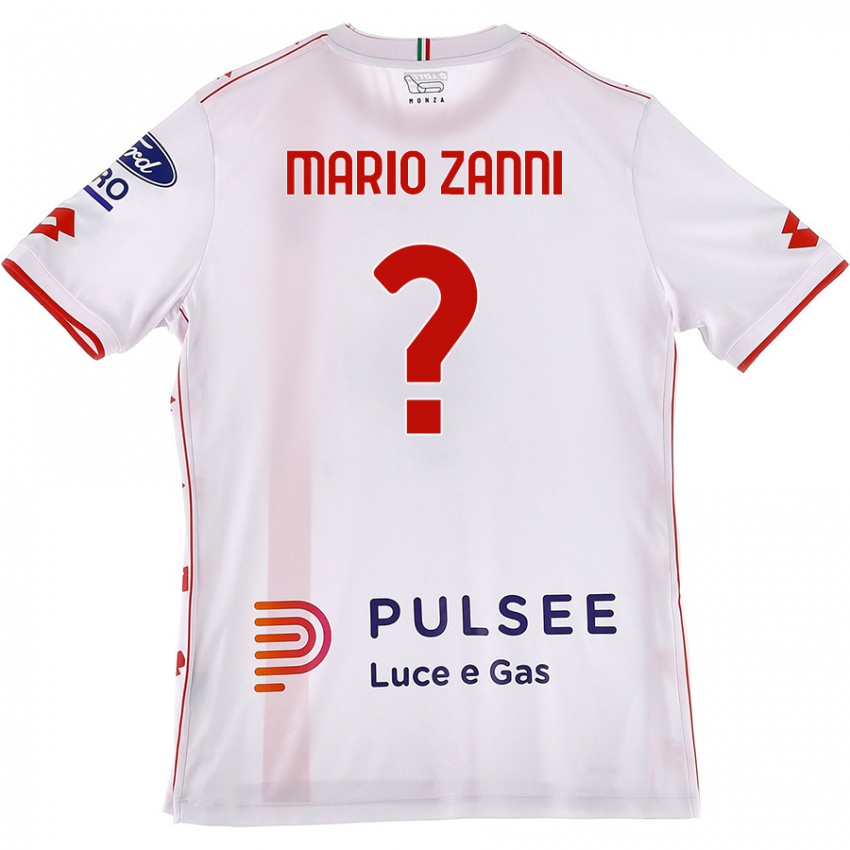 Niño Camiseta Mario Zanni #0 Blanco Rojo 2ª Equipación 2024/25 La Camisa Argentina