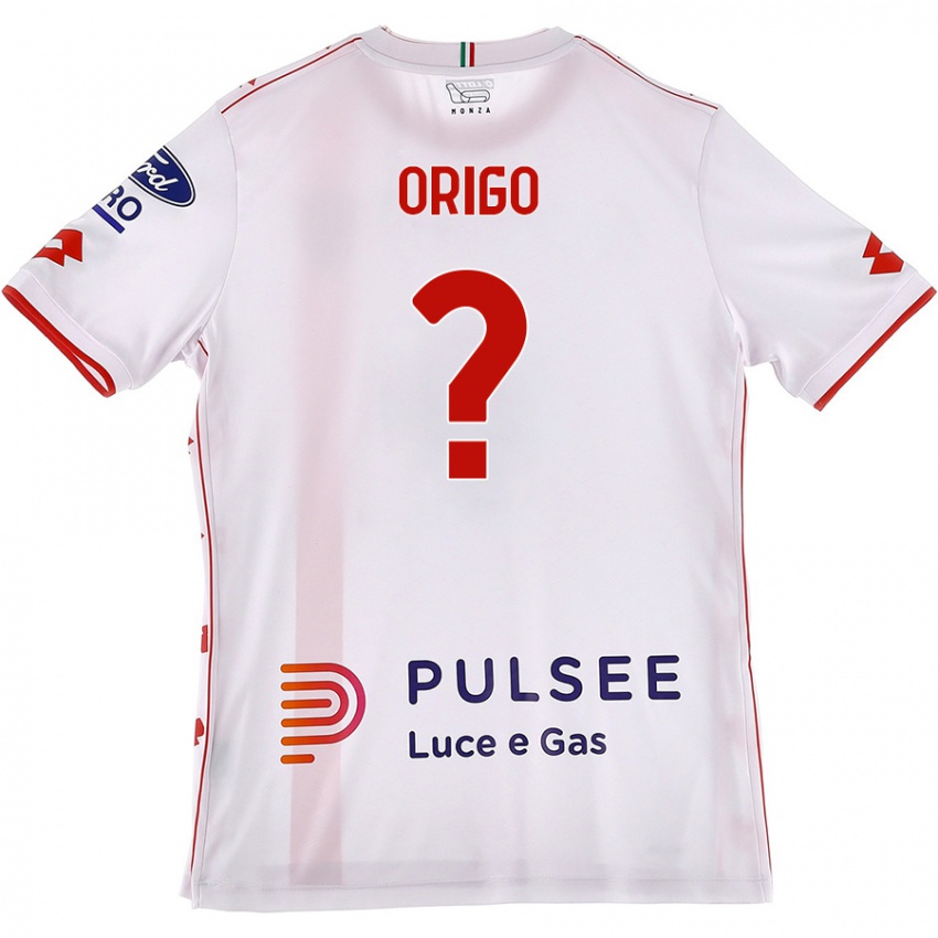 Niño Camiseta Tobias Origo #0 Blanco Rojo 2ª Equipación 2024/25 La Camisa Argentina