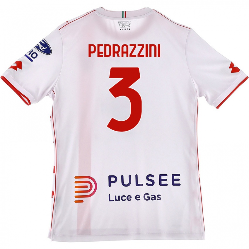 Niño Camiseta Carlo Pedrazzini #3 Blanco Rojo 2ª Equipación 2024/25 La Camisa Argentina