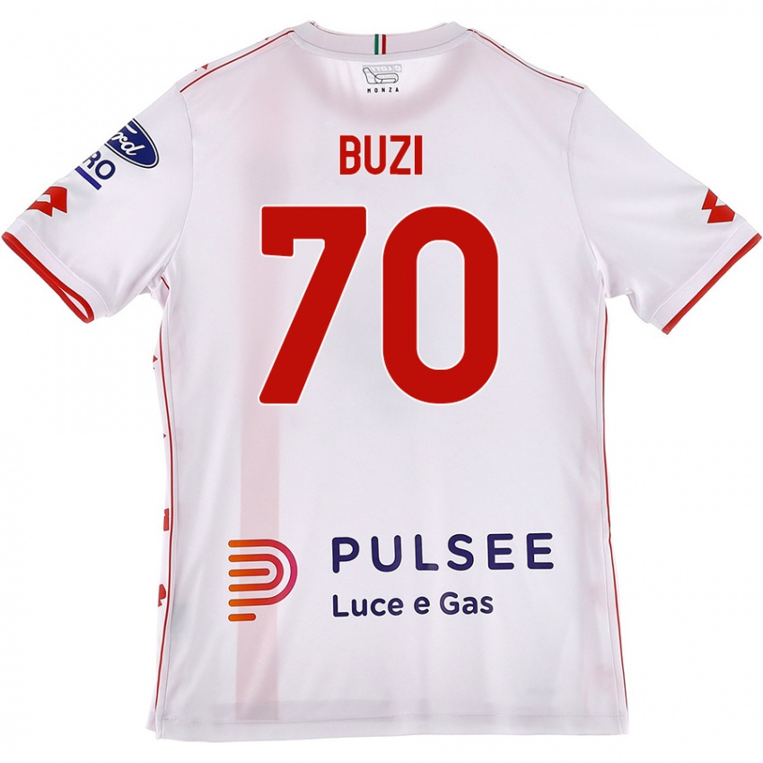 Niño Camiseta Luis Buzi #70 Blanco Rojo 2ª Equipación 2024/25 La Camisa Argentina