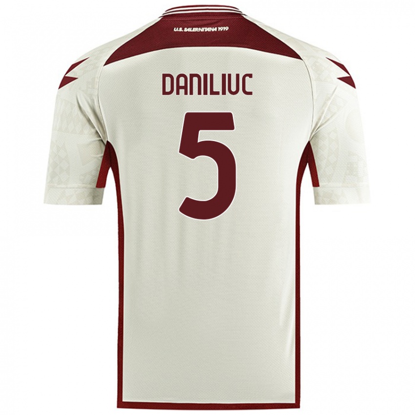 Niño Camiseta Flavius Daniliuc #5 Color Crema 2ª Equipación 2024/25 La Camisa Argentina