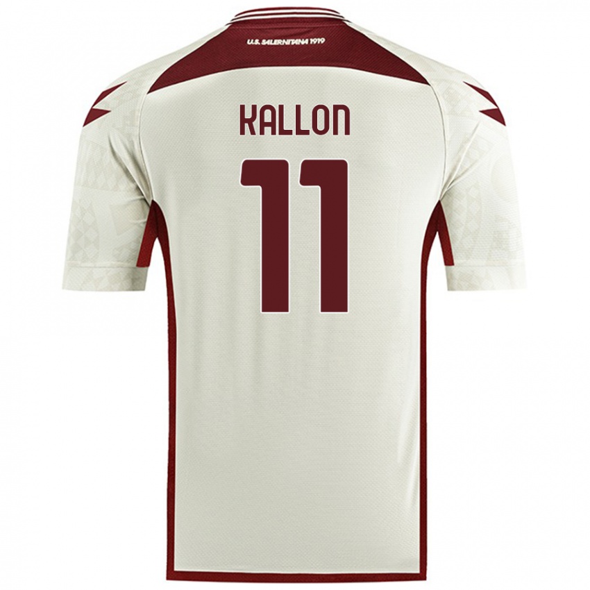 Niño Camiseta Yayah Kallon #11 Color Crema 2ª Equipación 2024/25 La Camisa Argentina