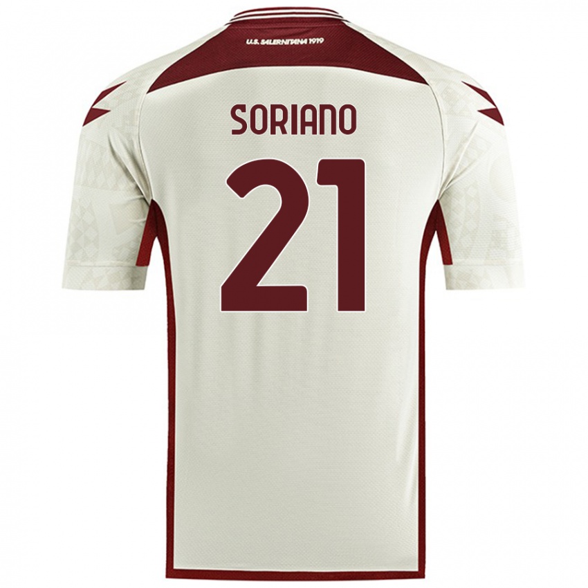 Niño Camiseta Roberto Soriano #21 Color Crema 2ª Equipación 2024/25 La Camisa Argentina