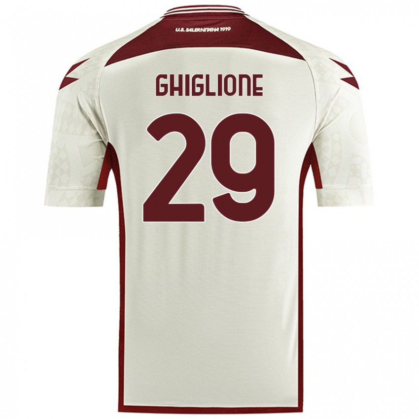 Niño Camiseta Paolo Ghiglione #29 Color Crema 2ª Equipación 2024/25 La Camisa Argentina