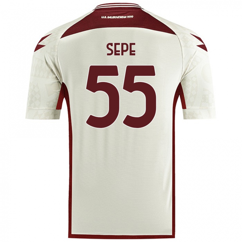 Niño Camiseta Luigi Sepe #55 Color Crema 2ª Equipación 2024/25 La Camisa Argentina