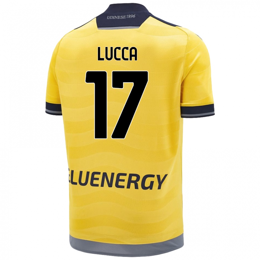 Niño Camiseta Lorenzo Lucca #17 Dorado 2ª Equipación 2024/25 La Camisa Argentina