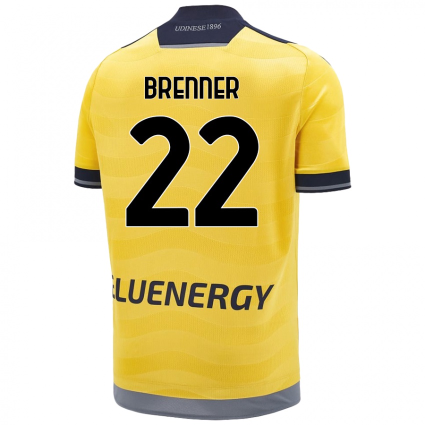 Niño Camiseta Brenner #22 Dorado 2ª Equipación 2024/25 La Camisa Argentina