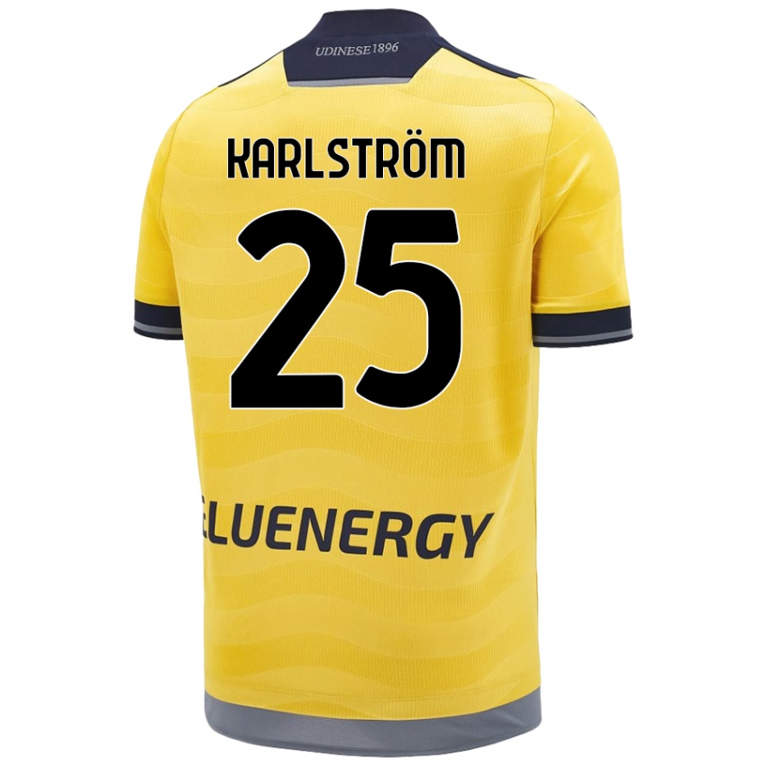 Niño Camiseta Jesper Karlström #25 Dorado 2ª Equipación 2024/25 La Camisa Argentina