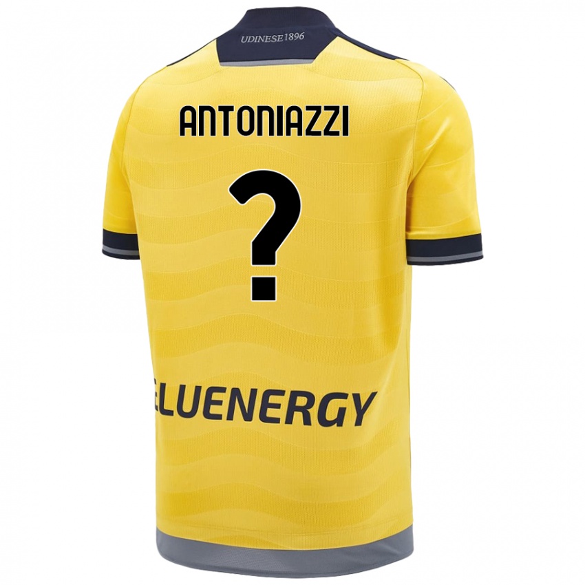 Niño Camiseta Samuele Antoniazzi #0 Dorado 2ª Equipación 2024/25 La Camisa Argentina