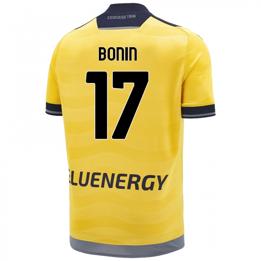 Niño Camiseta Luca Bonin #17 Dorado 2ª Equipación 2024/25 La Camisa Argentina