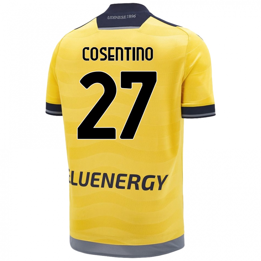 Niño Camiseta Sergio Cosentino #27 Dorado 2ª Equipación 2024/25 La Camisa Argentina