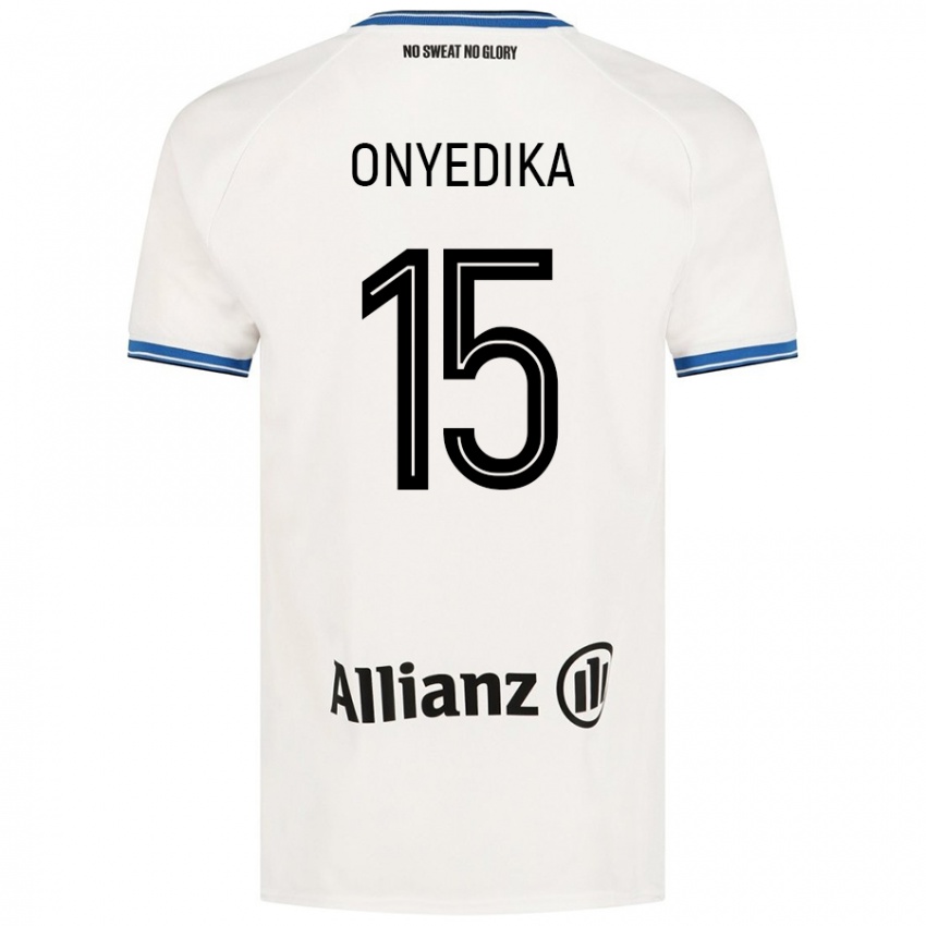 Niño Camiseta Raphael Onyedika #15 Blanco 2ª Equipación 2024/25 La Camisa Argentina