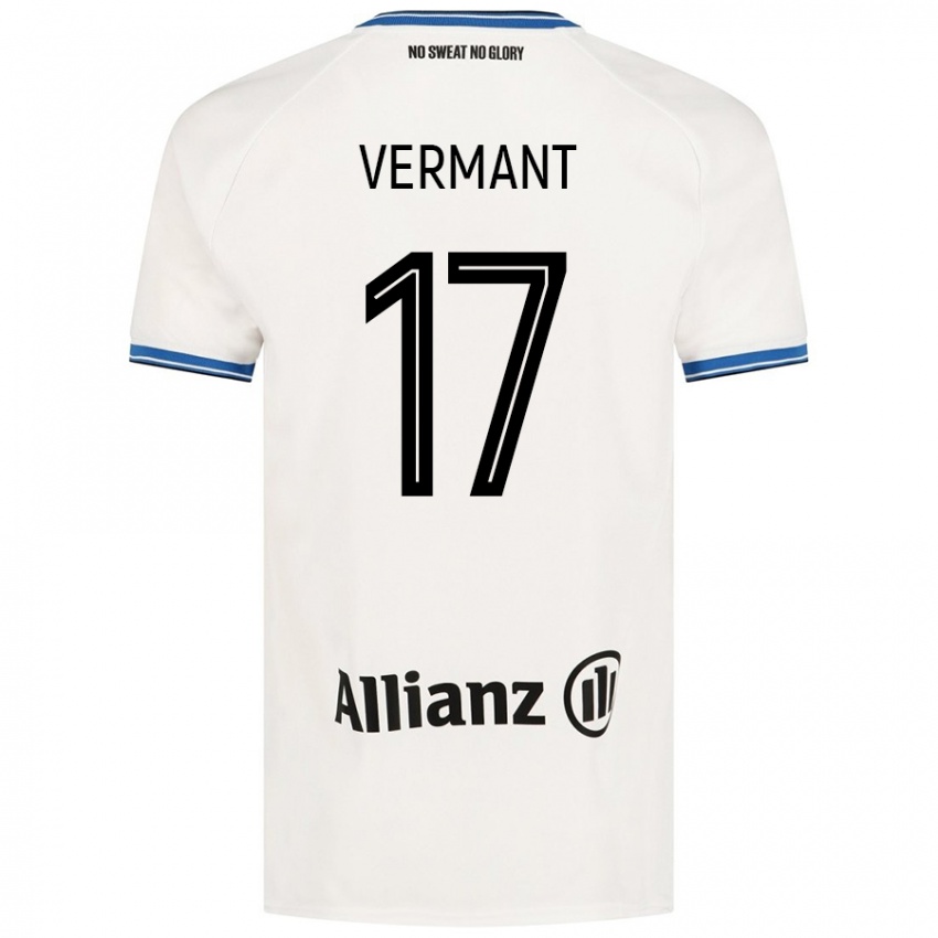 Niño Camiseta Romeo Vermant #17 Blanco 2ª Equipación 2024/25 La Camisa Argentina