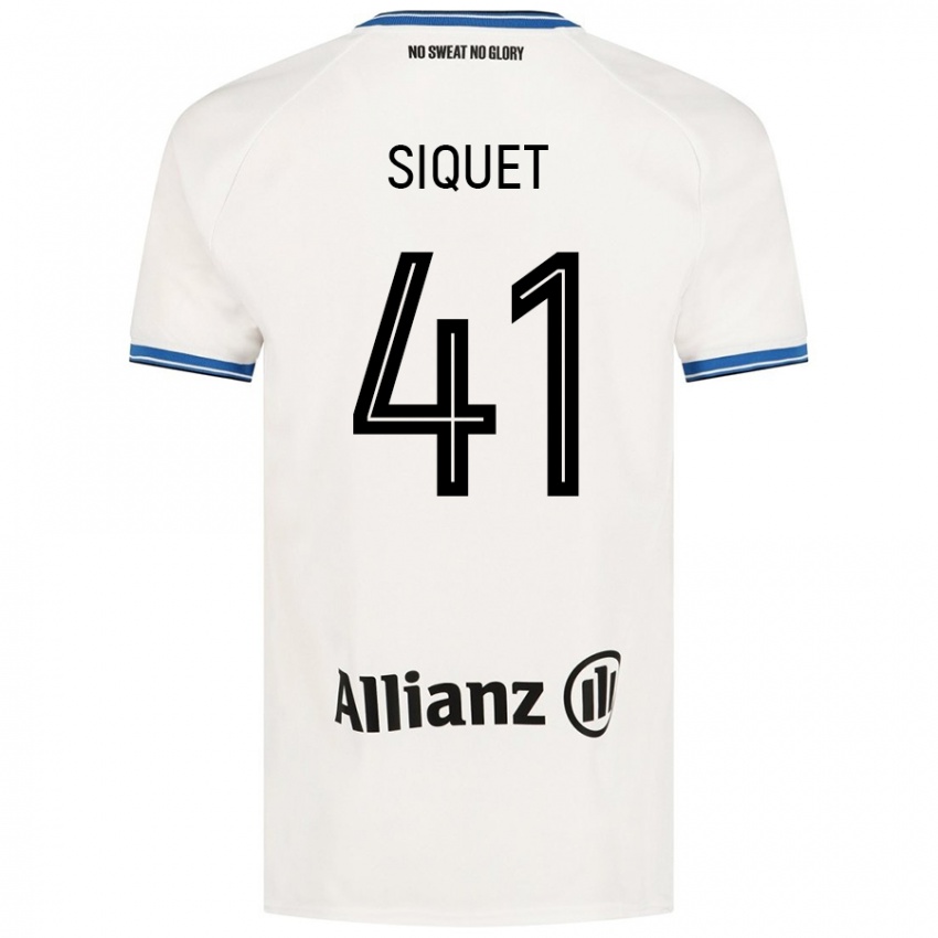 Niño Camiseta Hugo Siquet #41 Blanco 2ª Equipación 2024/25 La Camisa Argentina