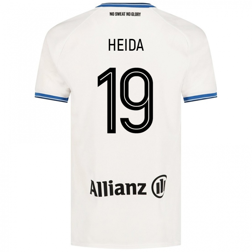 Niño Camiseta Jade Heida #19 Blanco 2ª Equipación 2024/25 La Camisa Argentina