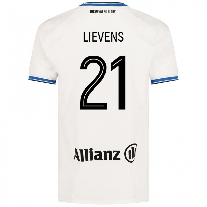 Niño Camiseta Caitlin Lievens #21 Blanco 2ª Equipación 2024/25 La Camisa Argentina